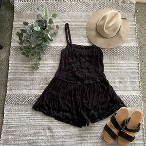 Free people intimately black lace romper
